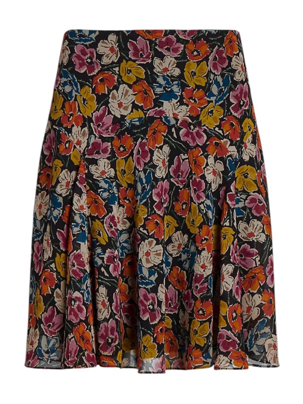 Lauren Ralph Lauren Floral Crinkle Georgette A-Line Skirt NWT Size 12